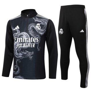 Felpa Allenamento Real Madrid 2024/2025 Nero Grigio