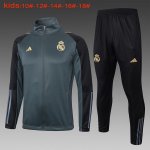 Bambino Giacca Real Madrid 2024/2025 Grigio Bambino Giacca Real Madrid 2024/2025 Grigio