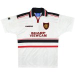 Thailandia Maglia Manchester United Seconda Retro 1998 1999 Bianco Thailandia Maglia Manchester United Seconda Retro 1998 1999 Bianco