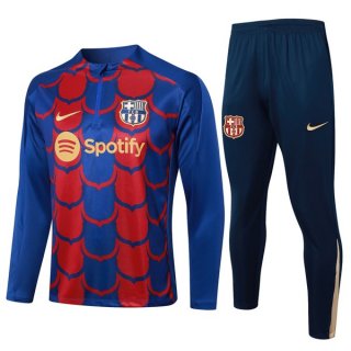 Felpa Allenamento Barcellona 2024/2025 Blu Rosso 3