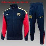 Bambino Giacca Barcellona 2024/2025 Blu Giallo 3