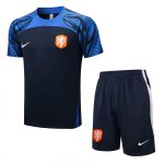 Maglia Formazione Paesi Bassi Set Completo 2022-2023 Nero Blu Maglia Formazione Paesi Bassi Set Completo 2022-2023 Nero Blu