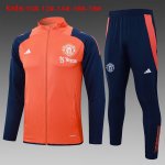 Bambino Giacca Manchester United 2024/2025 Arancione Blu 3 Bambino Giacca Manchester United 2024/2025 Arancione Blu 3