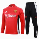 Felpa Allenamento Manchester United 2024/2025 Rosso 3