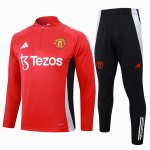 Felpa Allenamento Manchester United 2024/2025 Rosso 3 Felpa Allenamento Manchester United 2024/2025 Rosso 3