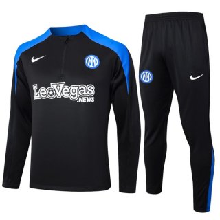 Felpa Allenamento Inter Milan 2024/2025 Nero Blu 3