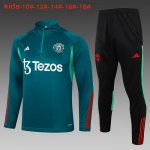 Bambino Felpa Allenamento Manchester United 2024/2025 Verde 3 Bambino Felpa Allenamento Manchester United 2024/2025 Verde 3