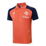 Polo Manchester United 2024/2025 Arancione Blu 2