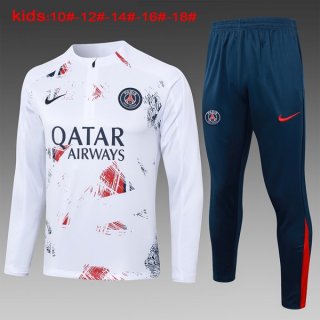 Bambino Felpa Allenamento PSG 2024/2025 Rosso Bianco