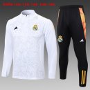 Bambino Felpa Allenamento Real Madrid 2024/2025 Bianco Grigio 3