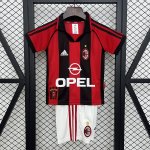 Maglia AC Milan Prima Bambino Retro 1998-1999 Maglia AC Milan Prima Bambino Retro 1998-1999