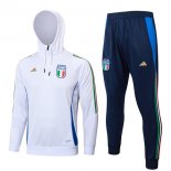 Felpa Cappuccio Italia 2024/2025 Bianco 3