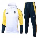 Felpa Cappuccio Real Madrid 2024/2025 Bianco Giallo 2