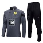 Felpa Allenamento Borussia Dortmund 2023/2024 Grigio Nero Felpa Allenamento Borussia Dortmund 2023/2024 Grigio Nero