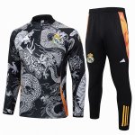 Felpa Allenamento Real Madrid 2024/2025 Nero Grigio 5 Felpa Allenamento Real Madrid 2024/2025 Nero Grigio 5