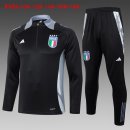 Bambino Felpa Allenamento Italia 2024/2025 Nero Grigio 3