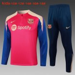 Bambino Felpa Allenamento Barcellona 2024/2025 Rosso Blu