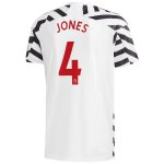 Maglia Manchester United NO.4 Jones Terza 2020/2021 Bianco Maglia Manchester United NO.4 Jones Terza 2020/2021 Bianco