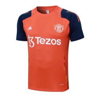 Maglia Formazione Manchester United 2024/2025 Arancione Blu