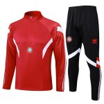 Felpa Allenamento Bayern Monaco 2024/2025 Rosso Bianco Felpa Allenamento Bayern Monaco 2024/2025 Rosso Bianco