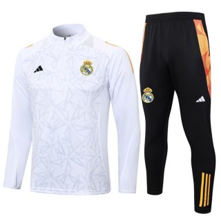 Felpa Allenamento Real Madrid 2024/2025 Bianco Grigio 3