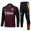 Felpa Allenamento Manchester United 2024/2025 Rosso Nero 3