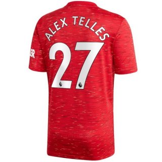 Maglia Manchester United NO.27 Alex Telles Prima 2020/2021 Rosso