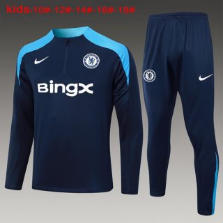 Bambino Felpa Allenamento Chelsea 2024/2025 Blu 3