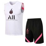 Maglia Paris Saint Germain Senza Maniche Set Completo 2022 Nero Bianco Rosa Maglia Paris Saint Germain Senza Maniche Set Completo 2022 Nero Bianco Rosa