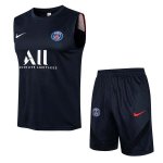 Maglia Paris Saint Germain Senza Maniche Set Completo 2022 Nero Maglia Paris Saint Germain Senza Maniche Set Completo 2022 Nero