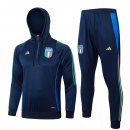 Felpa Cappuccio Italia 2024/2025 Blu 3