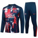 Felpa Allenamento PSG 2024/2025 Rosso Blu 3