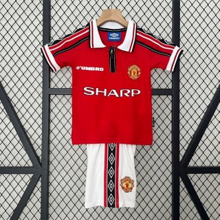 Maglia Manchester United Prima Retro Bambino 1998 1999