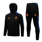 Felpa Cappuccio Real Madrid 2022 Nero Blu Felpa Cappuccio Real Madrid 2022 Nero Blu