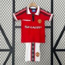 Maglia Manchester United Prima Retro Bambino 1998 1999