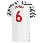 Maglia Manchester United NO.6 Pogba Terza 2020/2021 Bianco Maglia Manchester United NO.6 Pogba Terza 2020/2021 Bianco